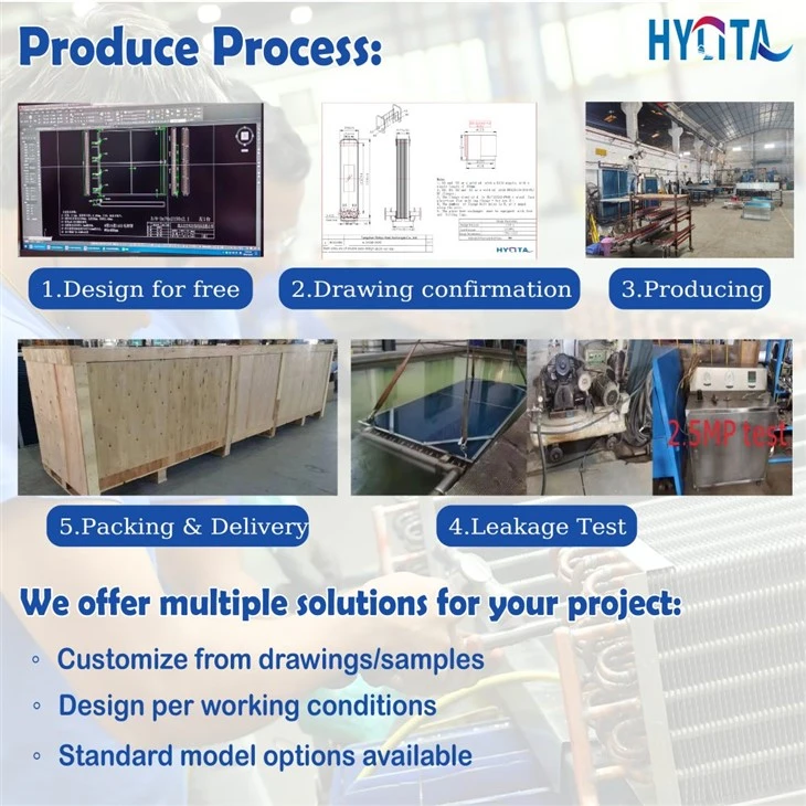 Copper Tube Aluminum Fin Air Cooled Chiller Heat Exchanger Evaporator Condenser Coil For Replacement suppliers